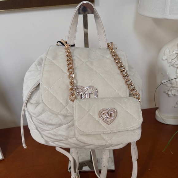 Juicy Couture Cream Quilted Backpack - Picture 4 of 16